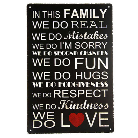 Metal Craft Painting Wall Decoration Character Slogan