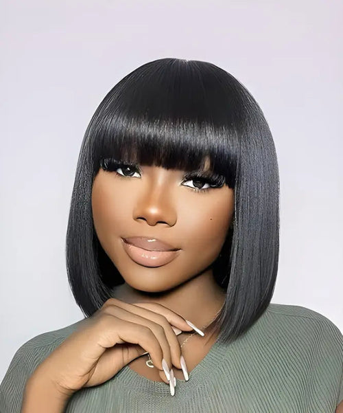 Alice | Long Bob Human Hair Wig with 4x4 Lace Front