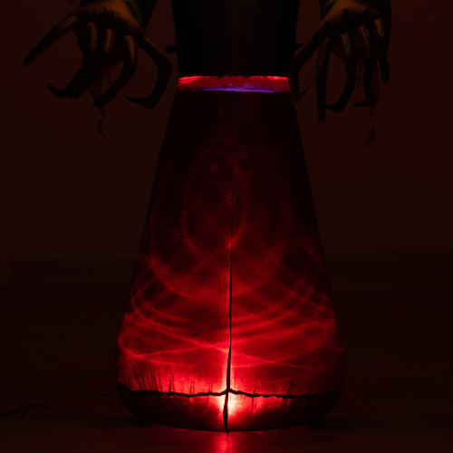 HOMCOM 7 Halloween Inflatable Outdoor Decoration Reaper Ghost Pumpkin, Blow Up LED Yard Decor For Garden, Lawn, Party, Holiday, Waterproo