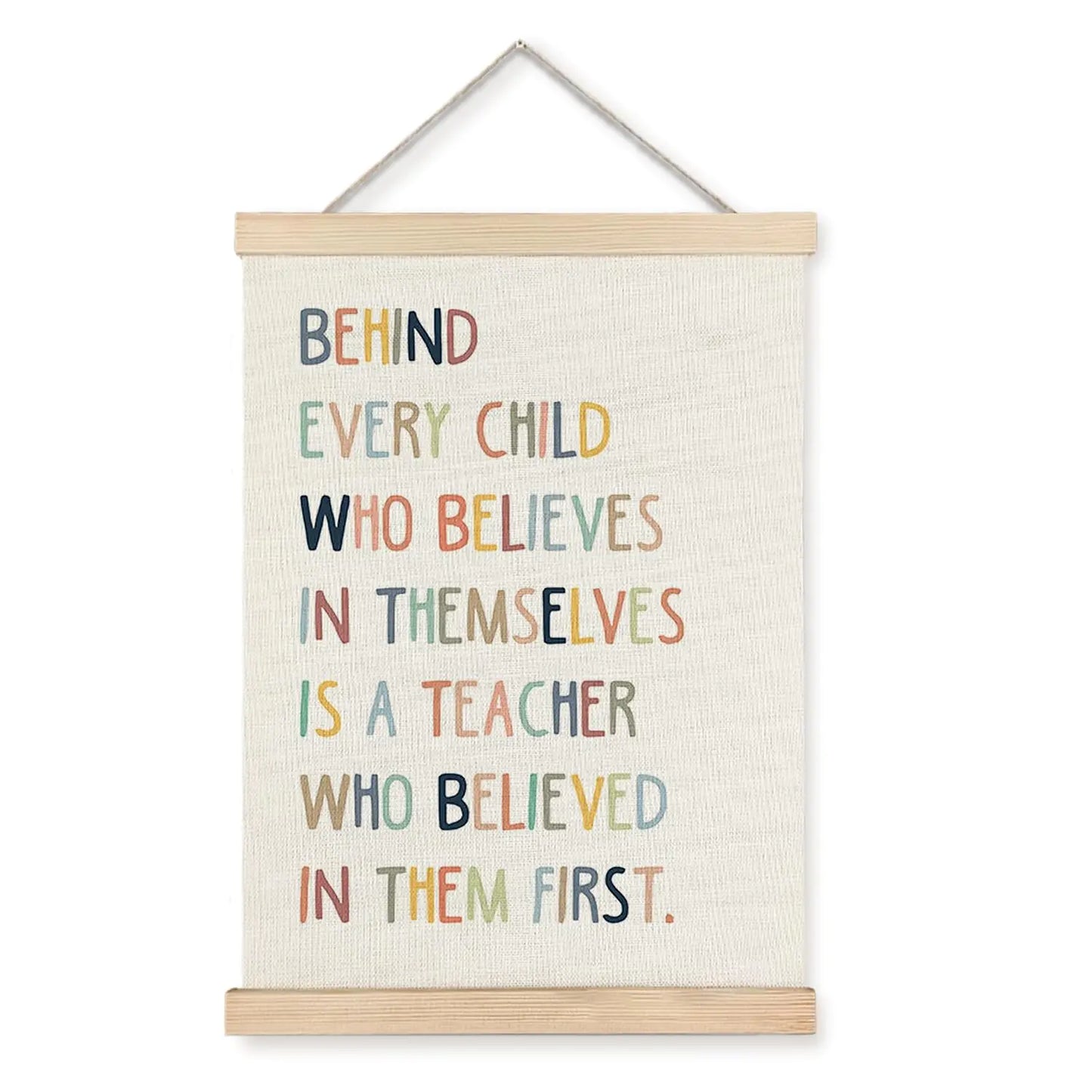 LUVADIAN Classroom Wall Decor Boho Classroom Decor Teacher Gifts Teacher Appreciation Quote Classroom Wall Art Before Every Child Who Believes in Themselves is a Teacher Poster Hanger Frame 12x16 Inches