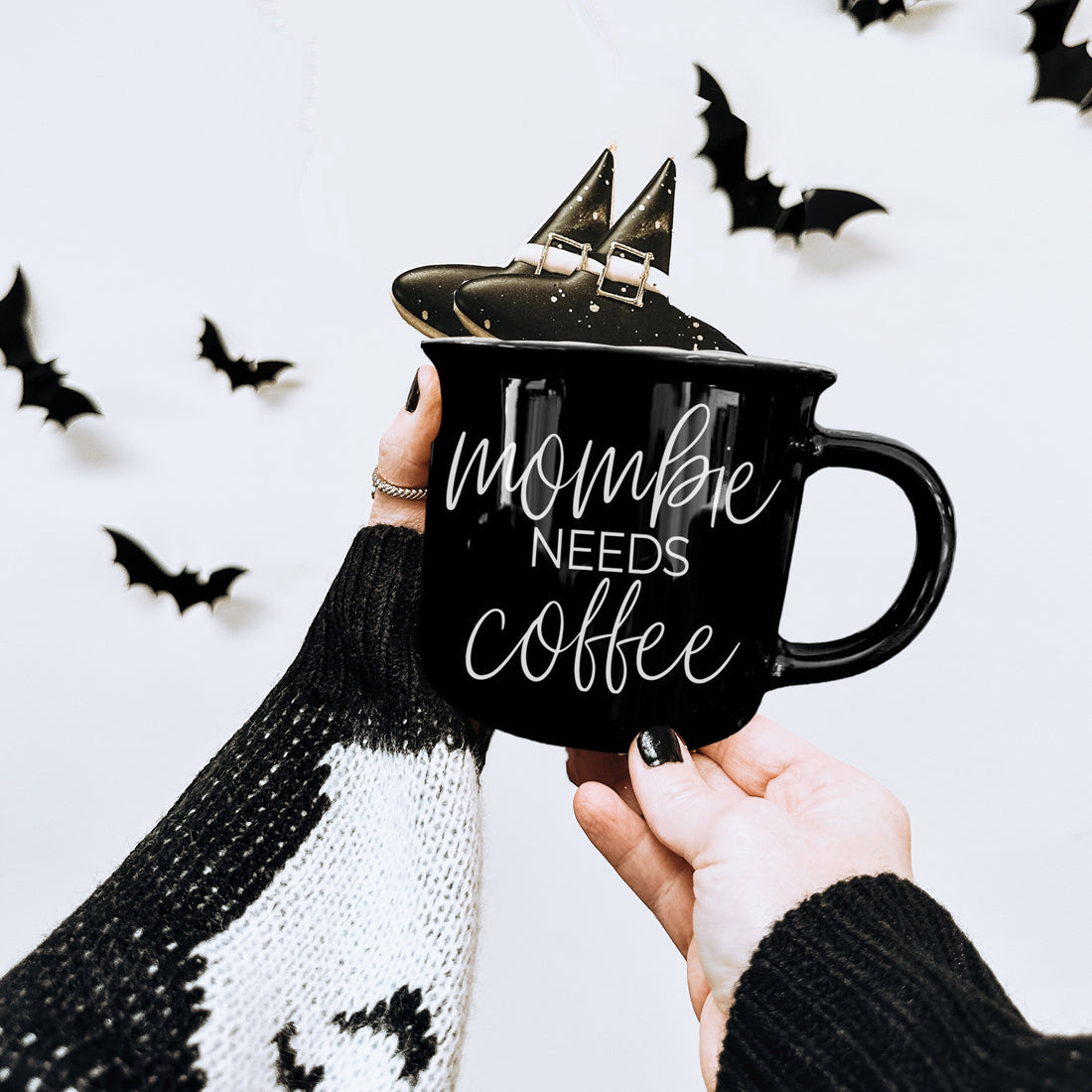 Mombie | Funny Black Halloween Coffee Mug