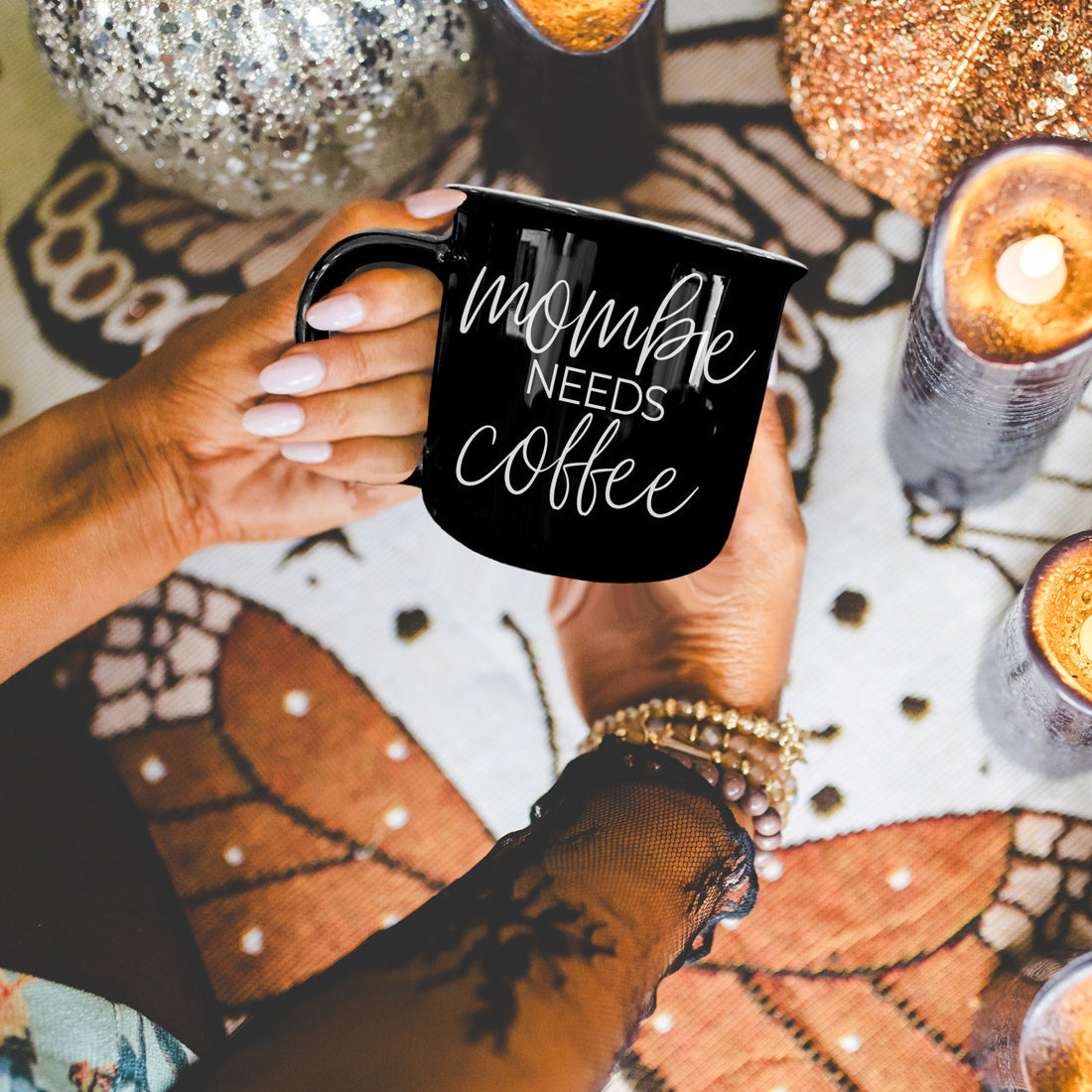 Mombie | Funny Black Halloween Coffee Mug