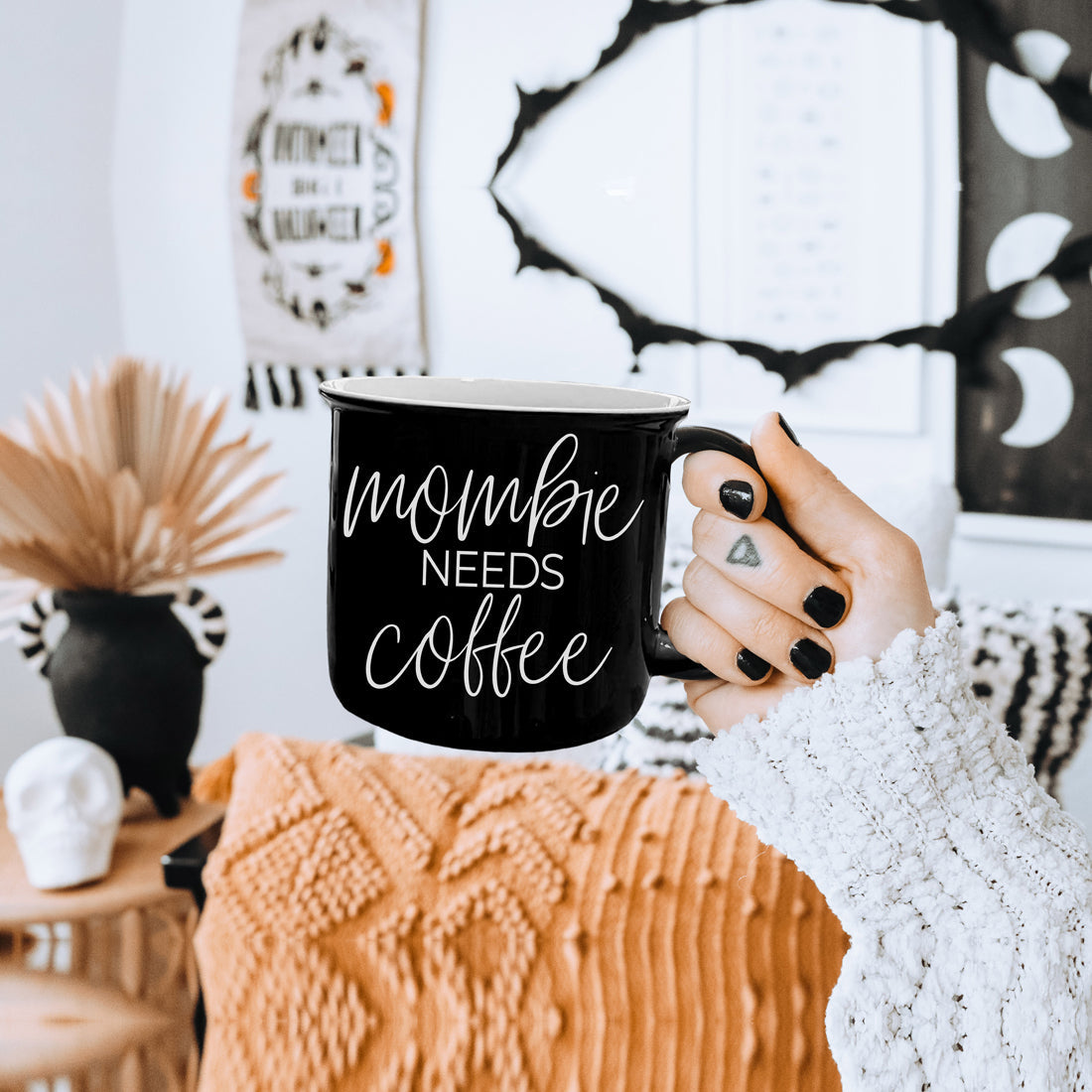 Mombie | Funny Black Halloween Coffee Mug