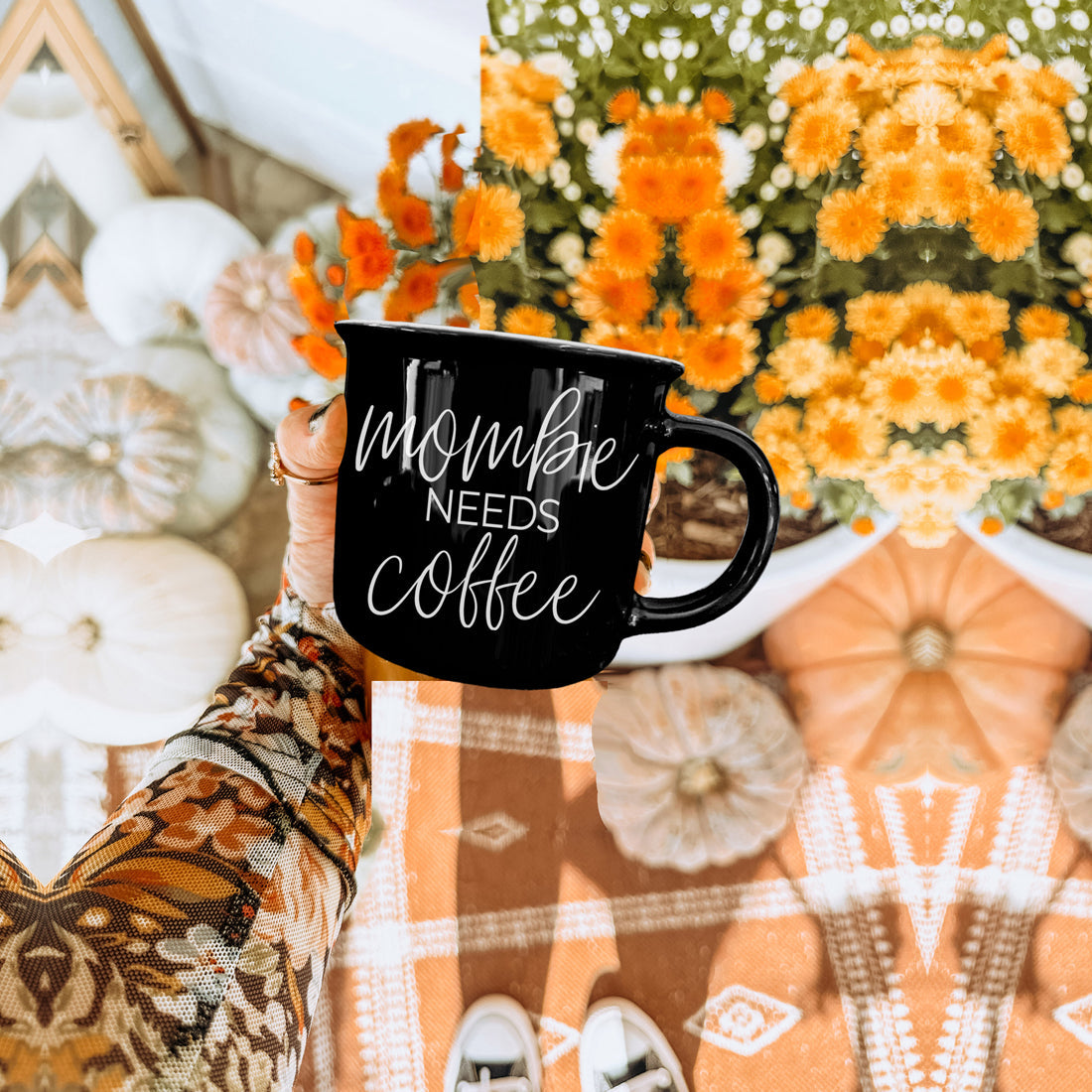 Mombie | Funny Black Halloween Coffee Mug