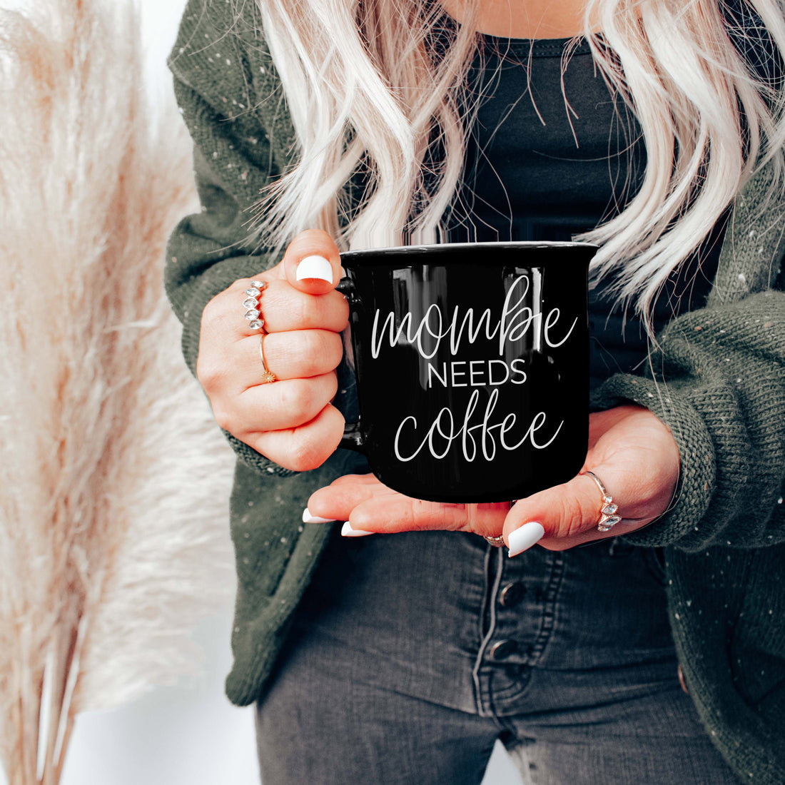 Mombie | Funny Black Halloween Coffee Mug