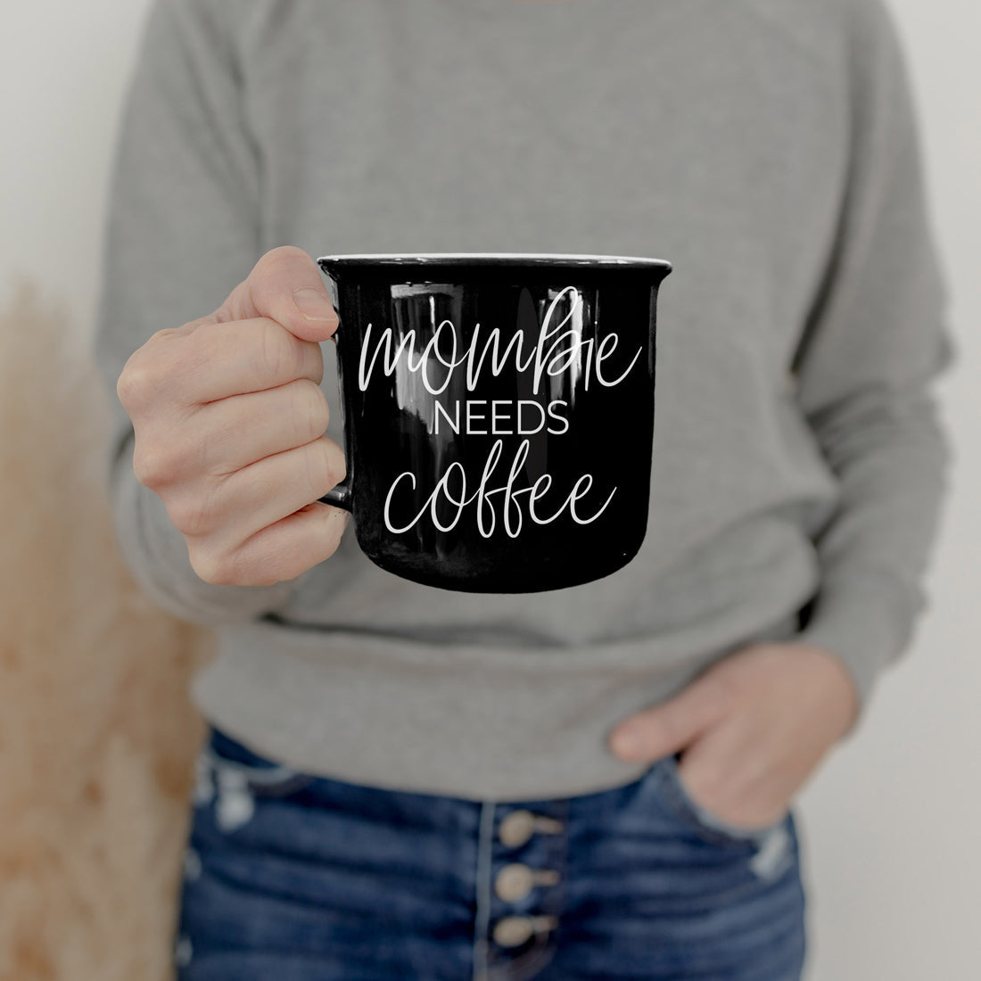 Mombie | Funny Black Halloween Coffee Mug