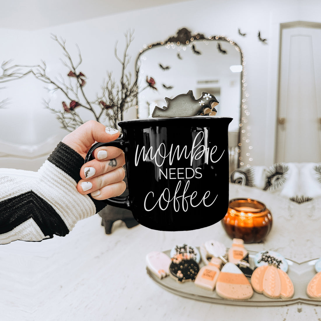 Mombie | Funny Black Halloween Coffee Mug