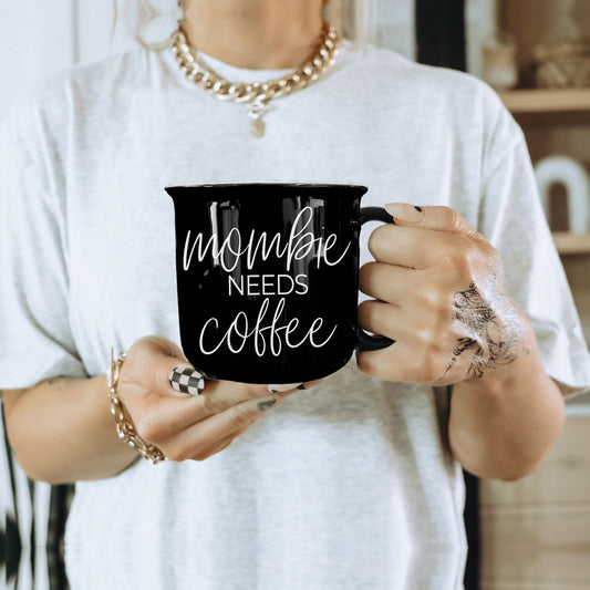 Mombie | Funny Black Halloween Coffee Mug