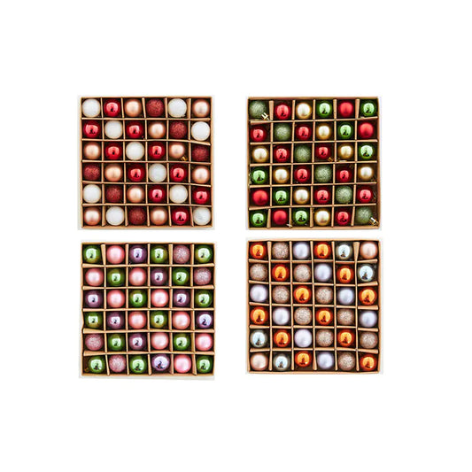 3cm Mini Christmas Ball Decoration Set (Shiny Hollow)