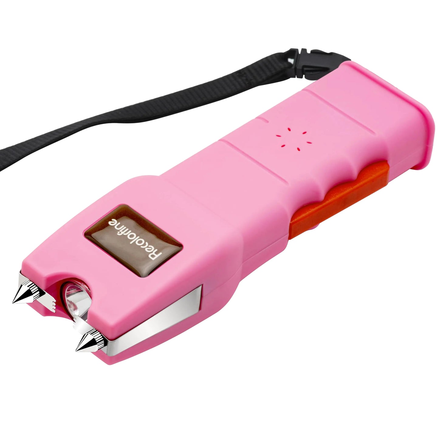 Stun Gun with LED Flashlight for Women Self Defense Rechargeable Stun Guns with Safety Switch (Pink)