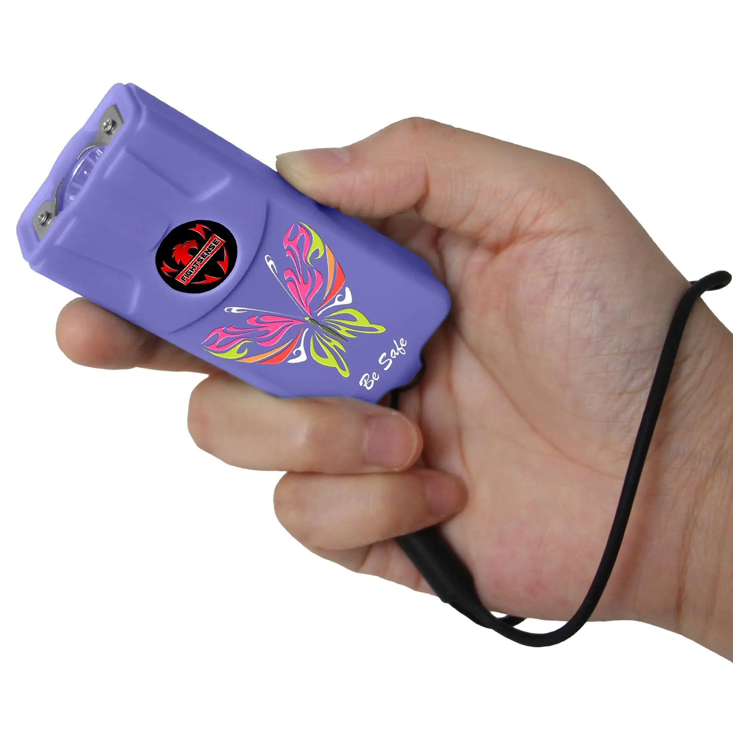 FIGHTSENSE Flashlight Stun Gun for Self Defense – Rechargeable Stun Gun for Women – Compact & Powerful Self Defense Flashlight (Purple)