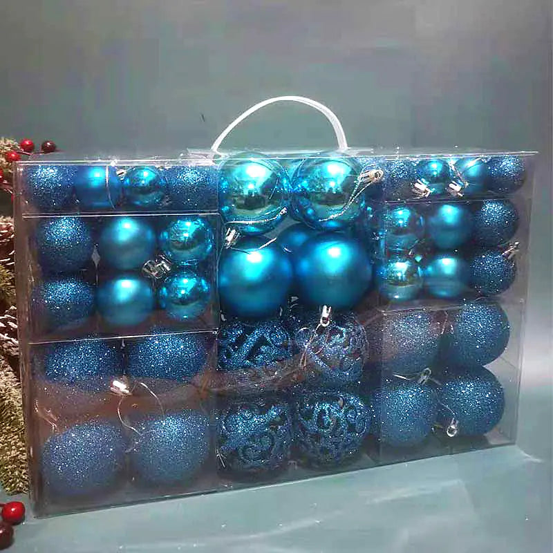 100-Piece Christmas Ball Set 3-6cm PVC Decor
