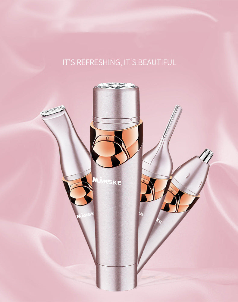 Skincare product set with 'Morseke' branding on a pink background