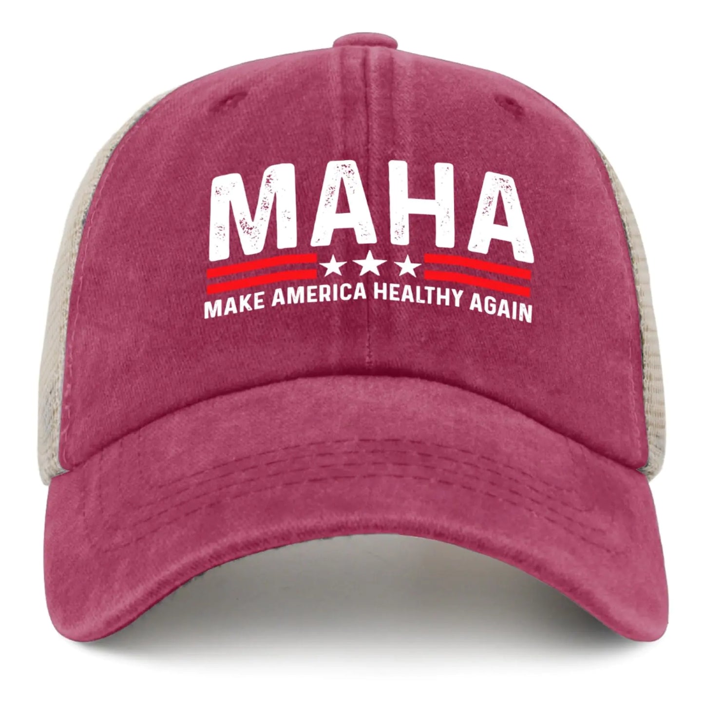 Zuriohalk Maha Make America Healthy Again Hat Trucker Hat for Men Funny Baseball Cap Funny Gifts Gray