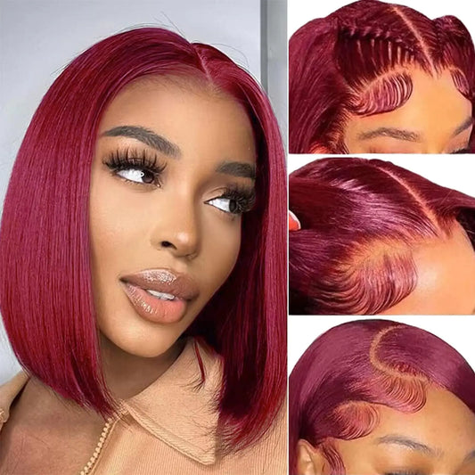 Burgundy Bob Wig