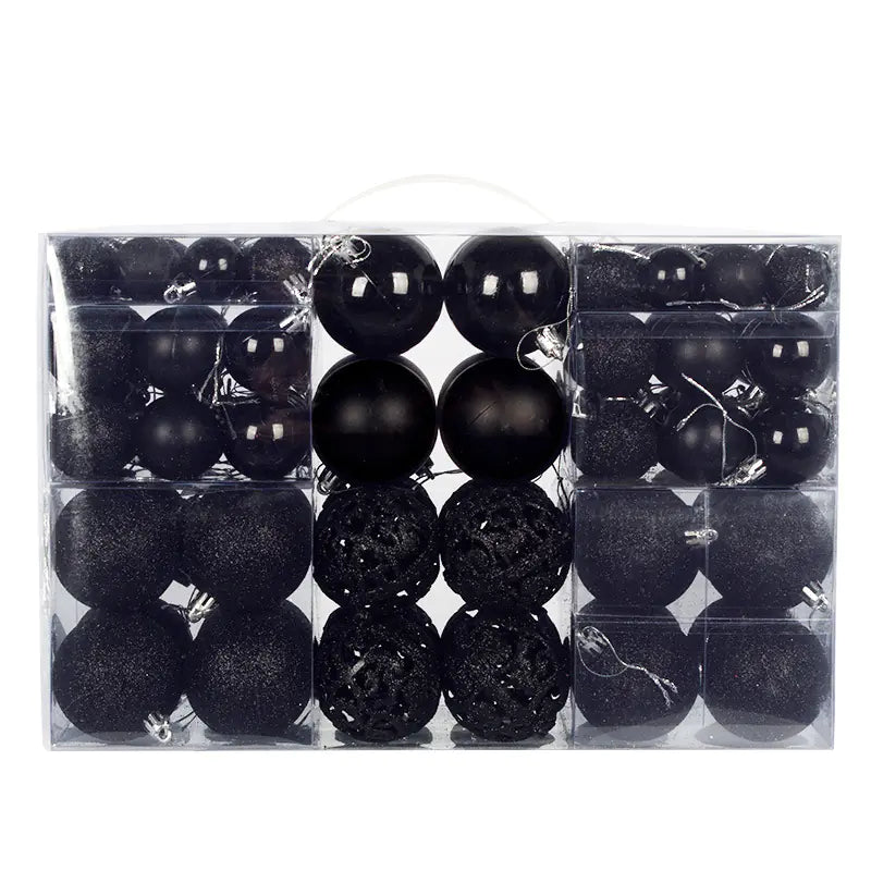 100-Piece Christmas Ball Set 3-6cm PVC Decor