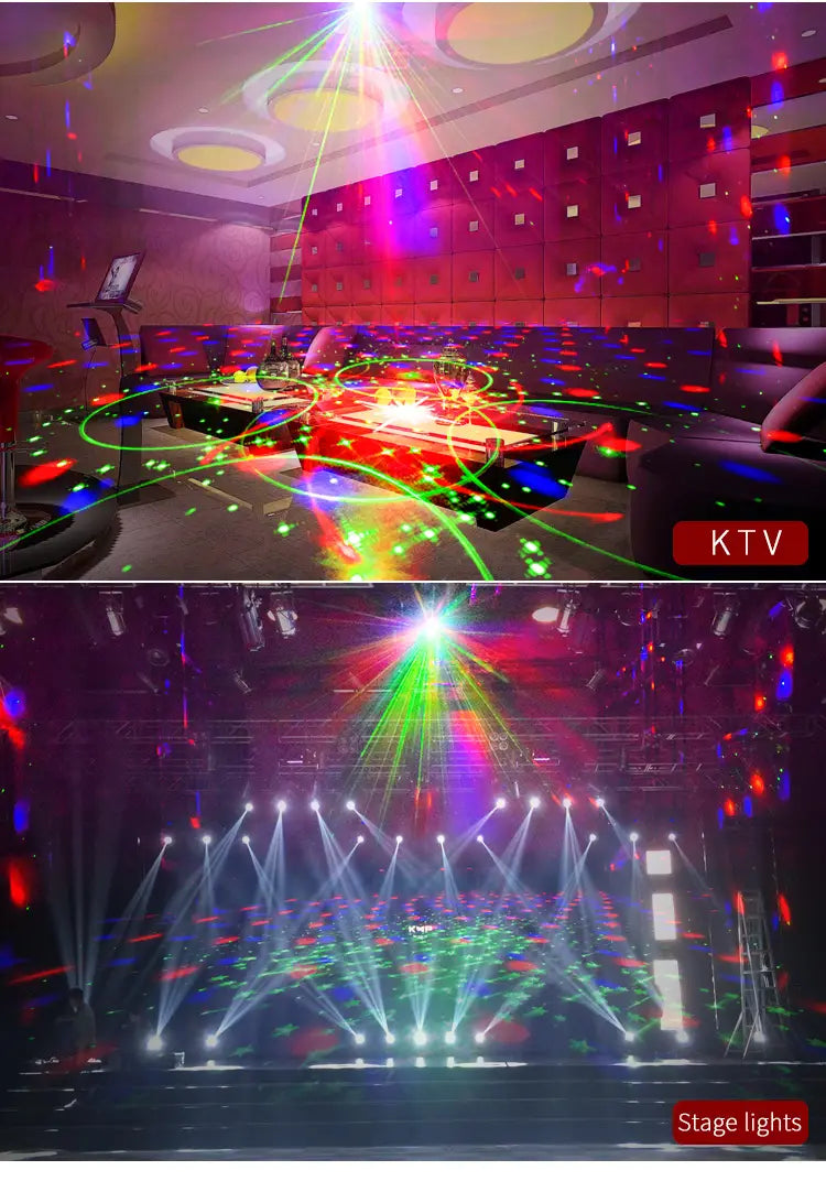 LED Disco Ball Light RGB Projector for Parties (1 Set)