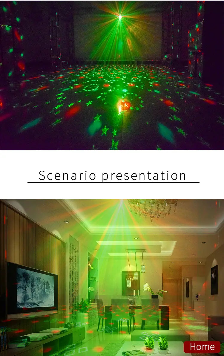 LED Disco Ball Light RGB Projector for Parties (1 Set)