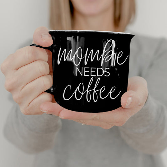 Mombie | Funny Black Halloween Coffee Mug