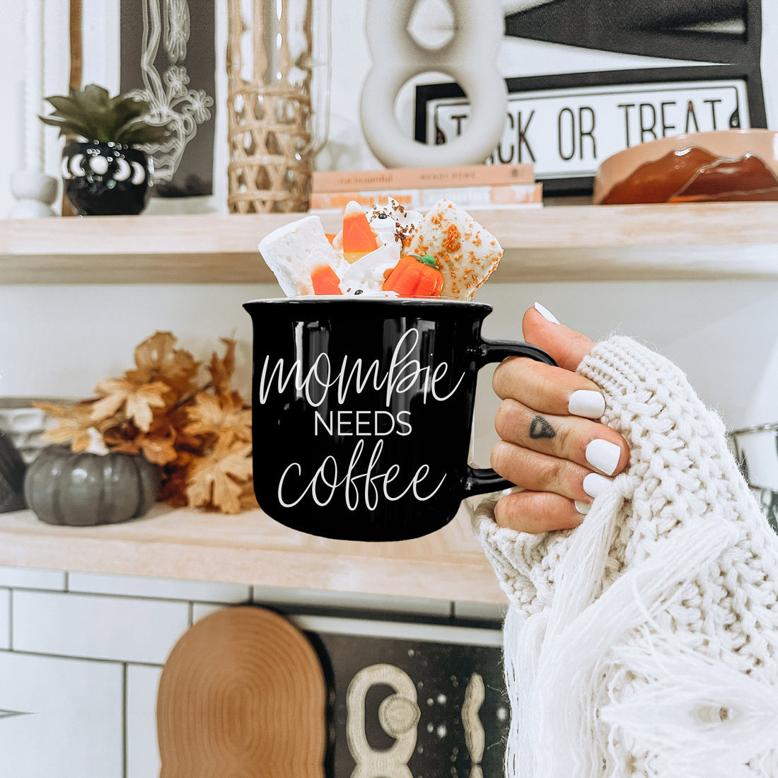 Mombie | Funny Black Halloween Coffee Mug