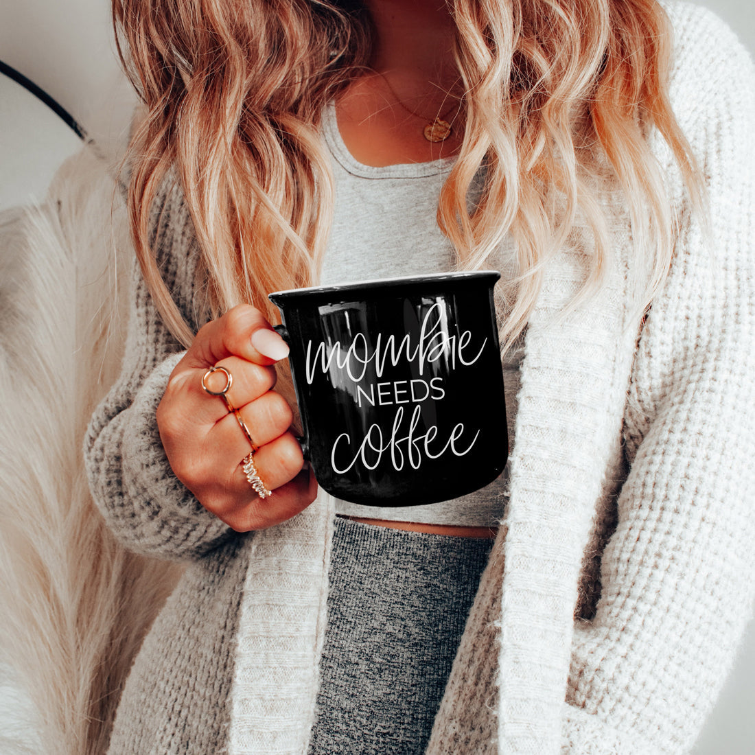 Mombie | Funny Black Halloween Coffee Mug