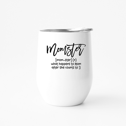 MOMSTER 12oz travel tumbler