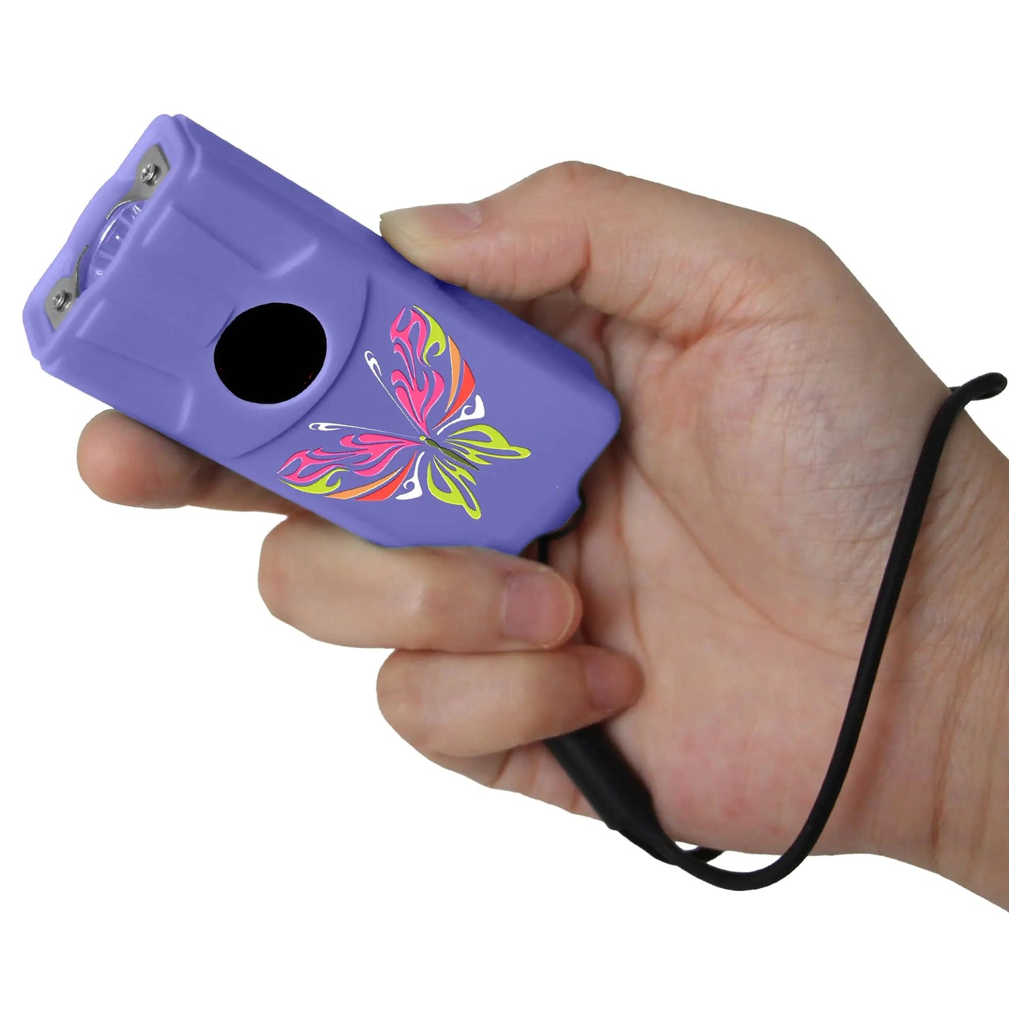 FIGHTSENSE Flashlight Stun Gun for Self Defense – Rechargeable Stun Gun for Women – Compact & Powerful Self Defense Flashlight (Purple)