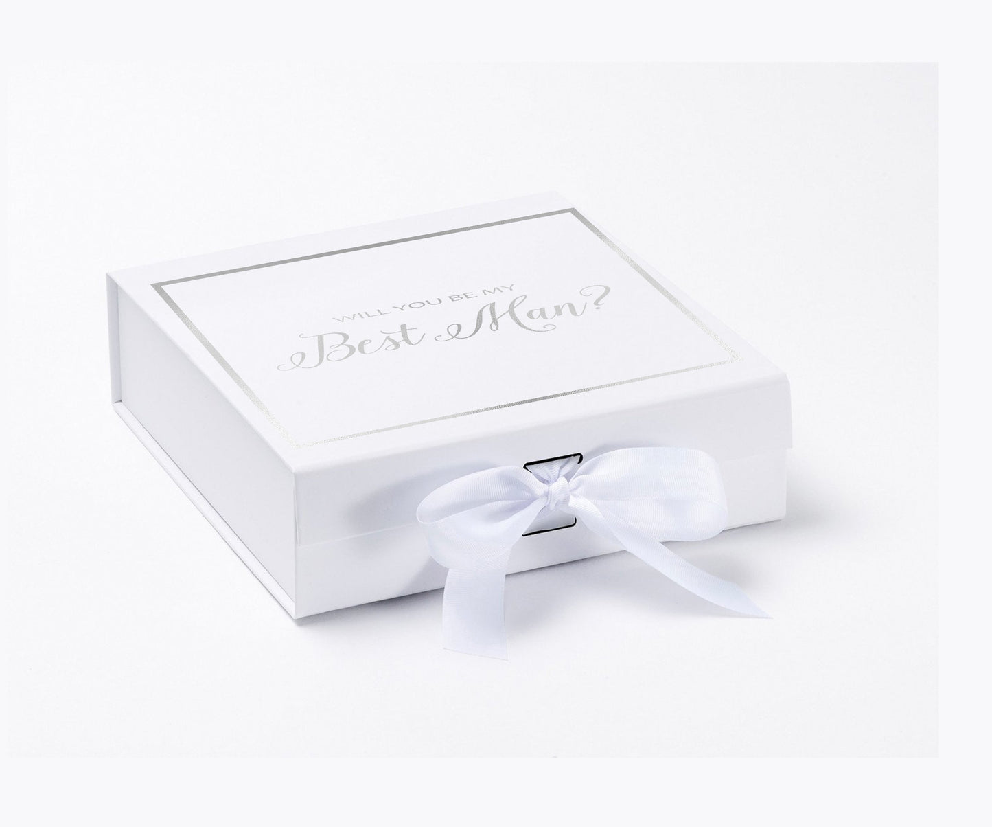 Will You Be My Best man? Proposal Box White -  Border